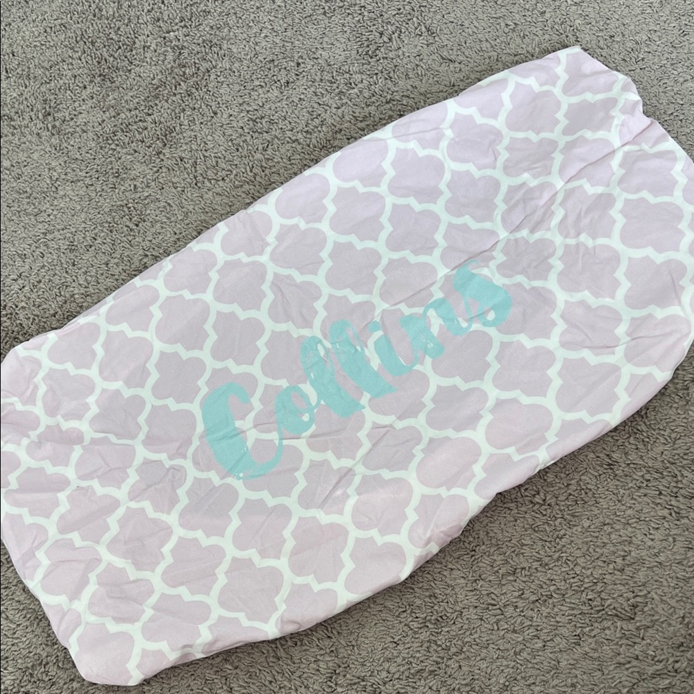 Bassinet Changing Pad Cover - name “Collins”